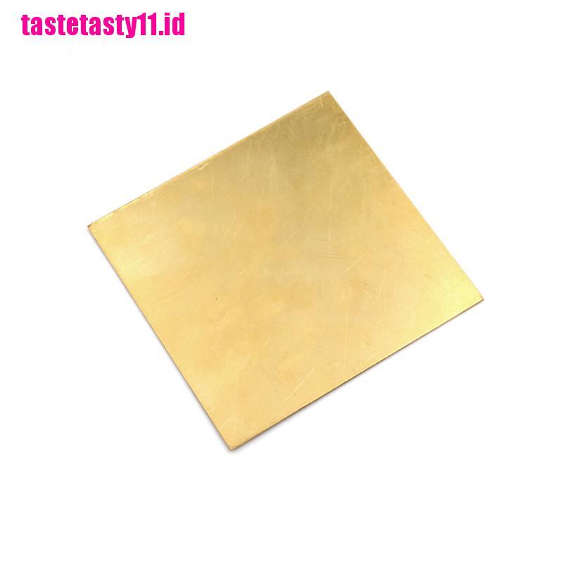 【TTID】Brass Metal Thin Sheet Foil Plate Thick 0.5mm/0.8mm/1mm/2mm 100X100mm DIY