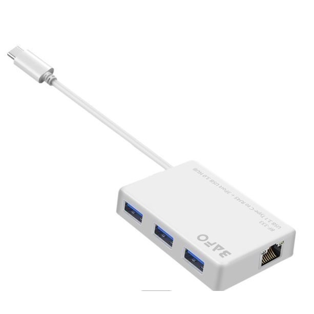 Bafo USB Type C To Gigabit LAN + USB HUB 3Port USB 3.0 - BF-333