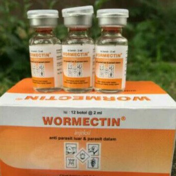 Obat gudik caplak kutu kudis WORMECTIN 2ml AMPUH