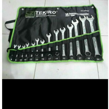 tekiro WR SE0298 kunci ring pas set 14 pcs 8-32mm combination wrench