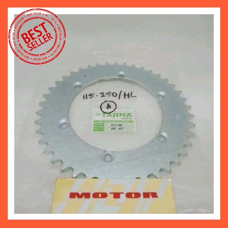 Gear Gir Belakang Sprocket Gear Tajima Kawasaki KLX 250 520 42T