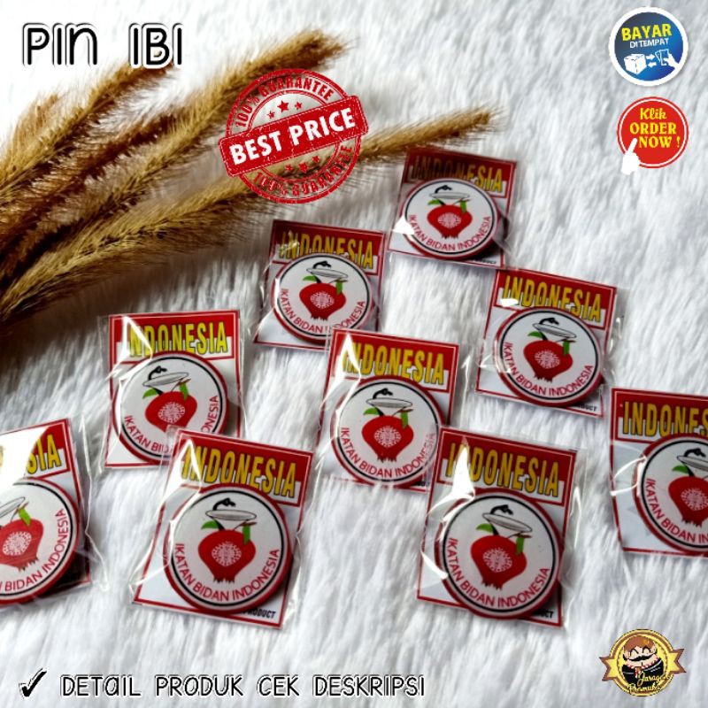 PIN IBI IKATAN BIDAN INDONESIA MOTIF BULAT 3Cm