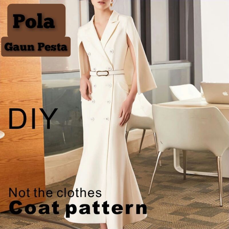 Pola Baju Pesta Pola Instan Gaun Pesta Pola Jiplak Dress Pesta (Jual Pola Bukan Baju)