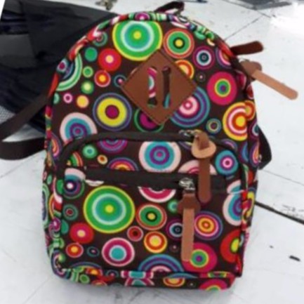 Ransel Wanita Mini Tren 2022 Tas Perempuan Nilon Print Bintang Ransel Feminina Kecil Tas Sekolah untuk Ransel Perempuan Remaja