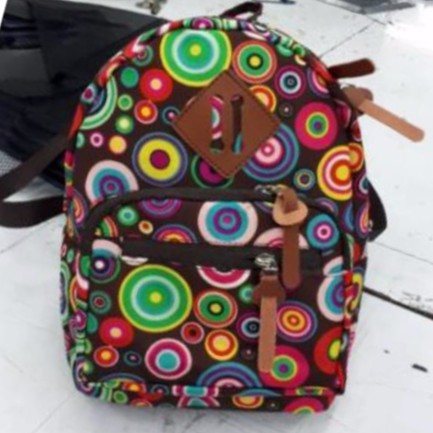 Ransel Wanita Mini Tren 2022 Tas Perempuan Nilon Print Bintang Ransel Feminina Kecil Tas Sekolah untuk Ransel Perempuan Remaja