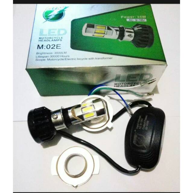 Lampu Led Motor RTD 6sisi AC DC  35Watt 100% original RTD - PUTIH