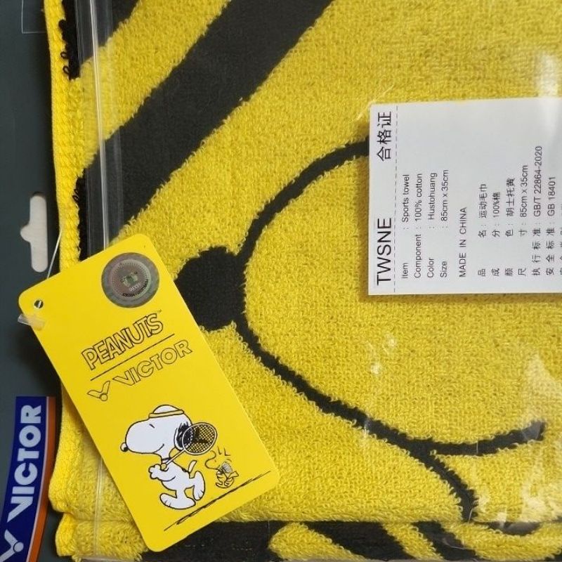 HANDUK BADMINTON | sports towel olahraga VICTOR Snoopy / V mini squad ready to win lucu impor ready stok cod