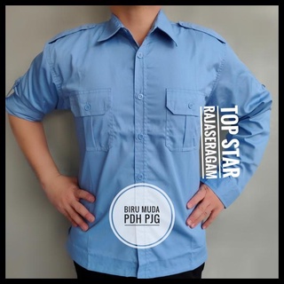 Jual Seragam Baju Biru Muda Pangkat Kemeja Pendek Trans Net Tv Pdh Pdl Shopee Indonesia