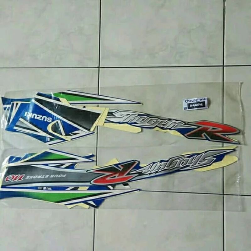 lis body/ striping suzuki new shogun 110 R Full body Biru 2003 kw
