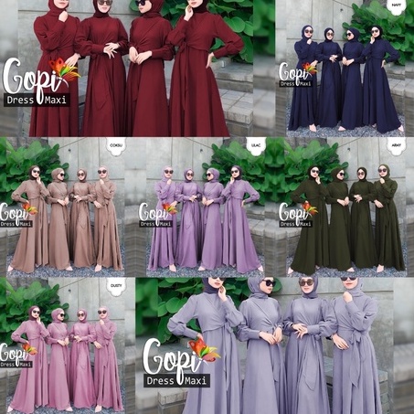 JCO (COD) MAXI GOPI GAMIS DRESS KONDANGAN FASHION CEWEK MUSLIM