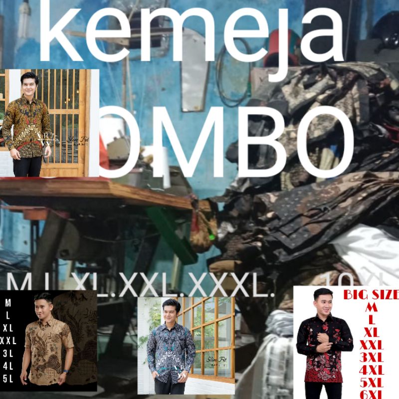 BAJU BATIK/ HEM KEMEJA BATIK PRIA LENGAN Panjang TERVIRAL JUMBO BATIK ATASAN  MOTIF