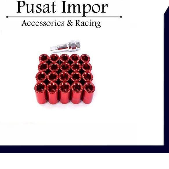 ❄ Lugnut 1.5 mm Red Lug Nut Baut Roda Merah ❂