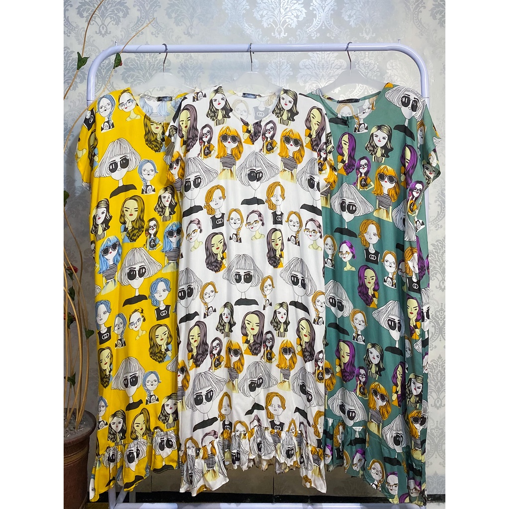 Daster kekinian / Daster print / daster sarwendah / baju wanita / baju tidur / baju daster / pakaian