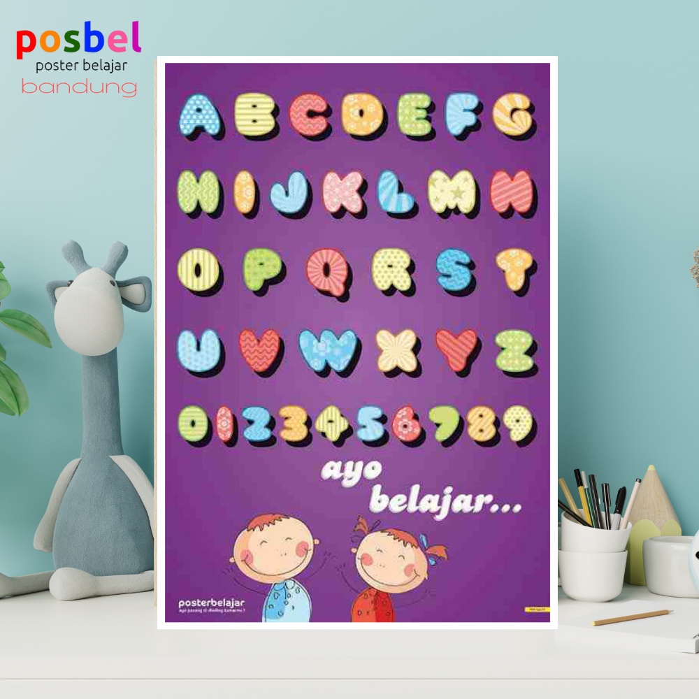 Jual Poster Abjad Anak untuk Balita Paud TK Posbel tipe 02 Indonesia ...