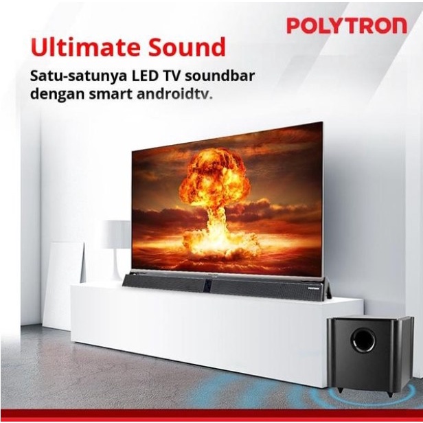 Polytron LED Smart Android TV 50&quot; + Sound Bar Digital PLD 50BAG9953