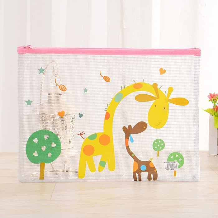 

Korean Lovely Animal Pvc Transparant Stationery A5 File Folder - Jerapah