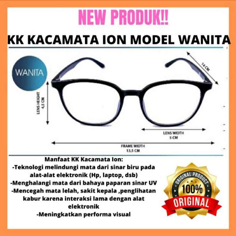 KK Kacamata Ion Model Wanita,ORI