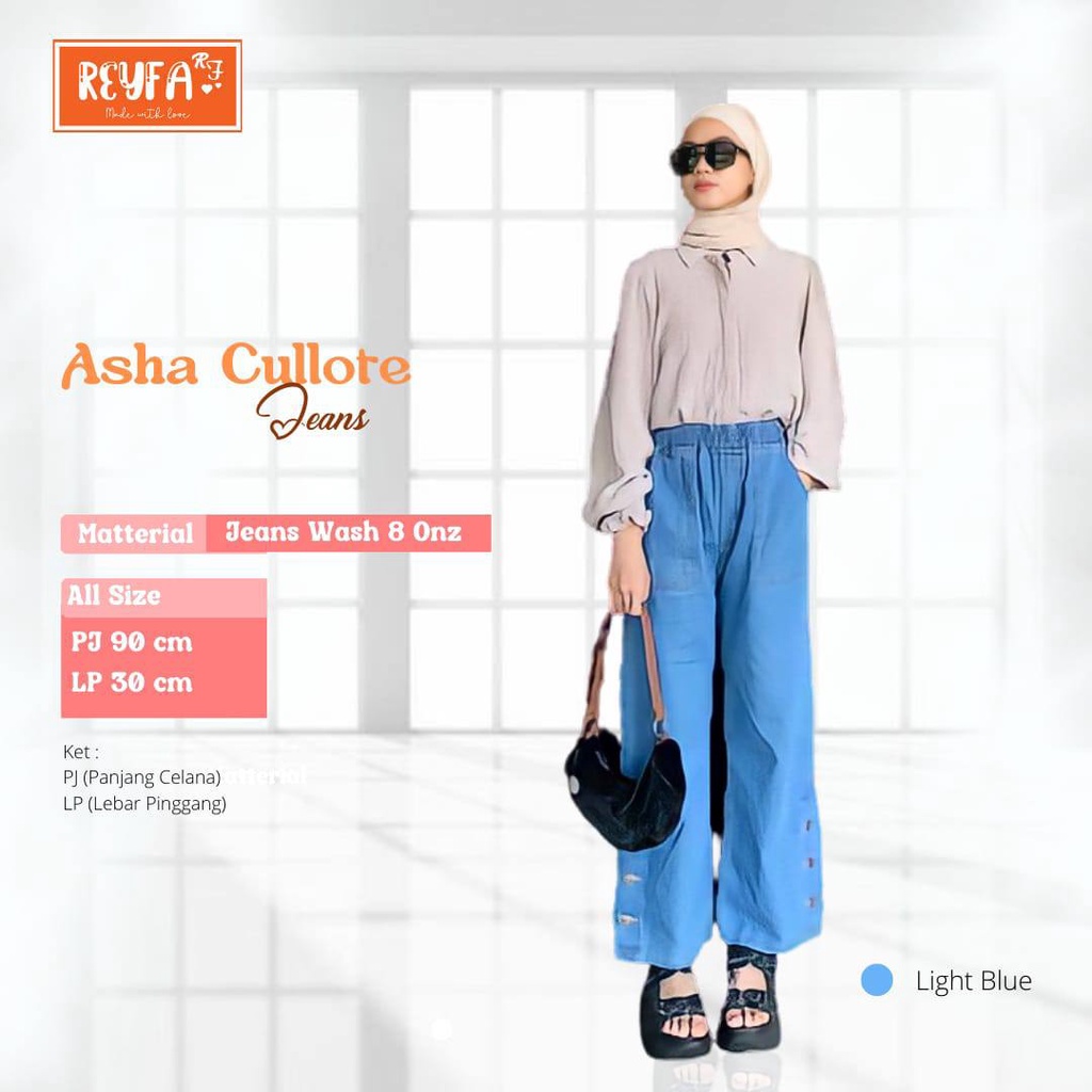 Kulot jeans wanita Asha Cullot Jens by Reyfa