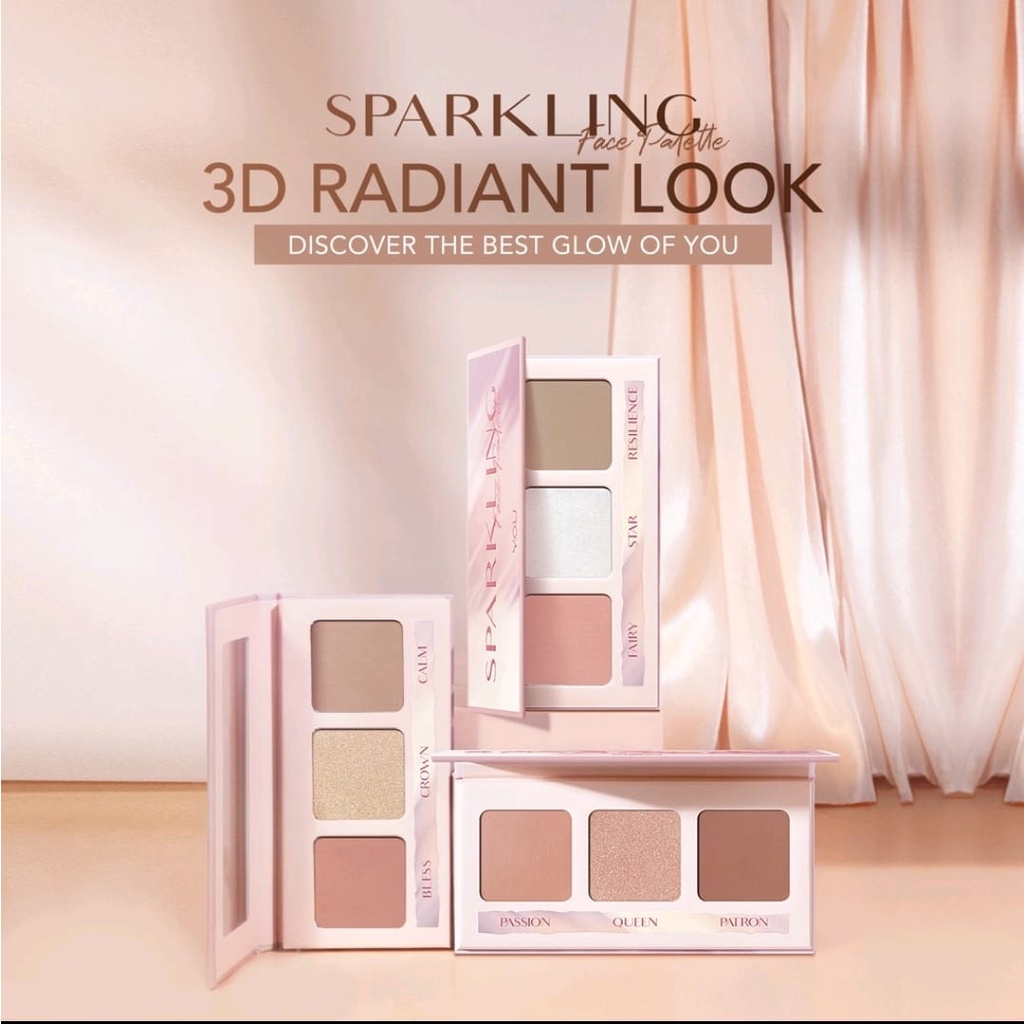 YOU 3 in 1 Sparkling Face PAlette for 3D Radiant Look