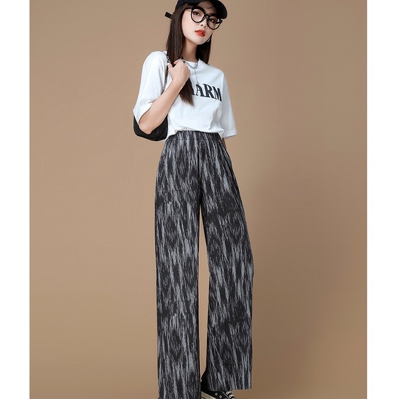 Korean Long Pants/Celana Culottes Abstrak