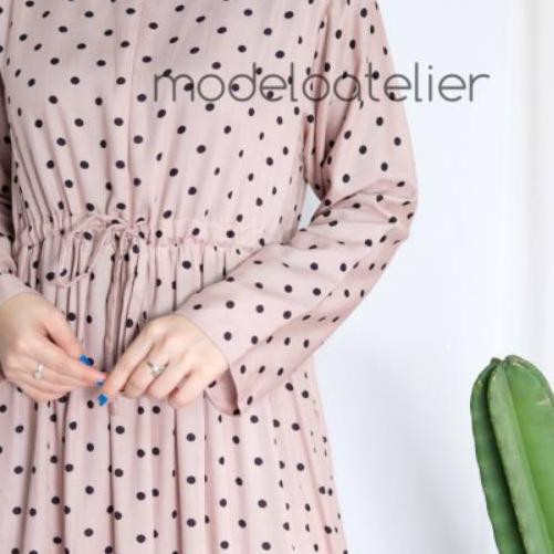 ➹ Polka Homey Dress | Gamis Onde, Gamis Rayon, Homey Dress ➾