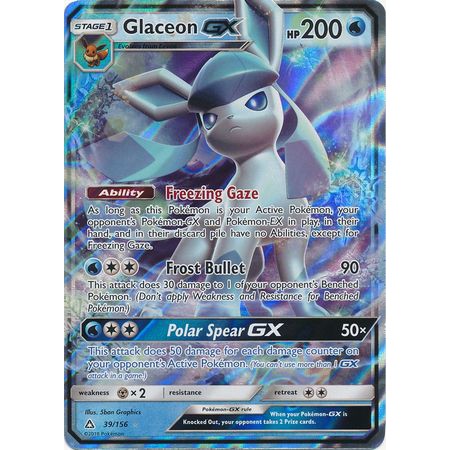 kartu pokemon Glaceon GX - 39/156 - Ultra Rare