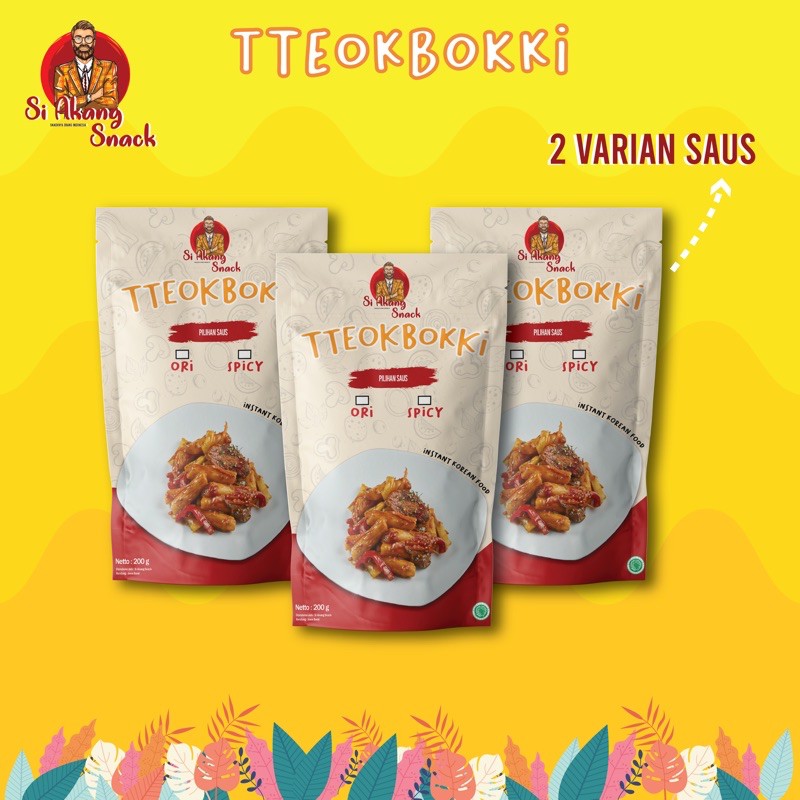 TOKPOKI TOPOKI TTEOKBOKKI TOPPOKI TOKK-POKI PEDAS INSTAN HALAL MUI MOZARELLA BY SI AKANG SNACK