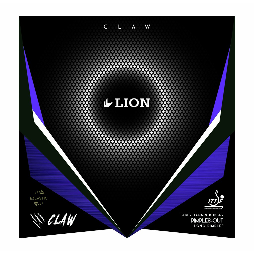 Karet Bet Tenis Meja Lion Claw Bintik Panjang Pingpong Bat Rubber Pips Out Spon Soft 0.5 & OX