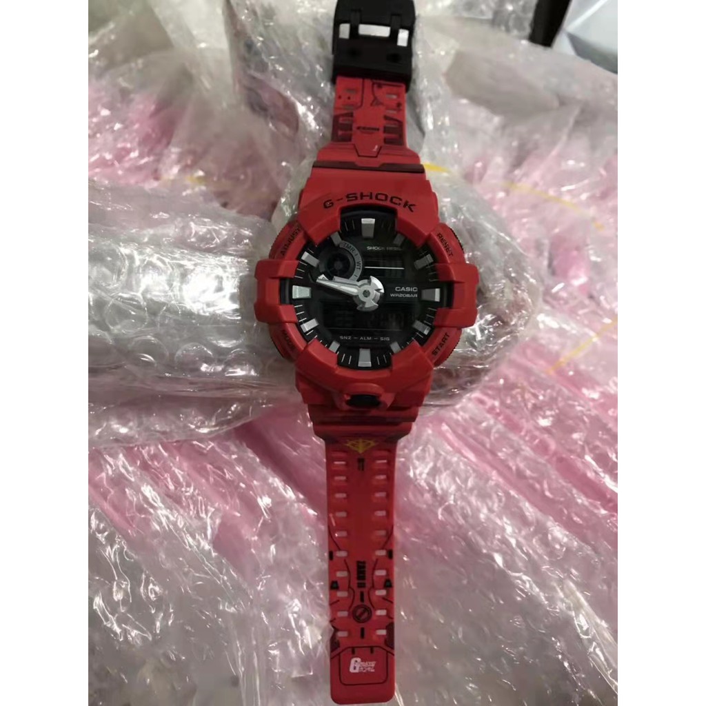 [Tersedia] CASIO GSHOCK GA700 joint full set waterproof-GA700 joint protection waterproof-GA700 black red