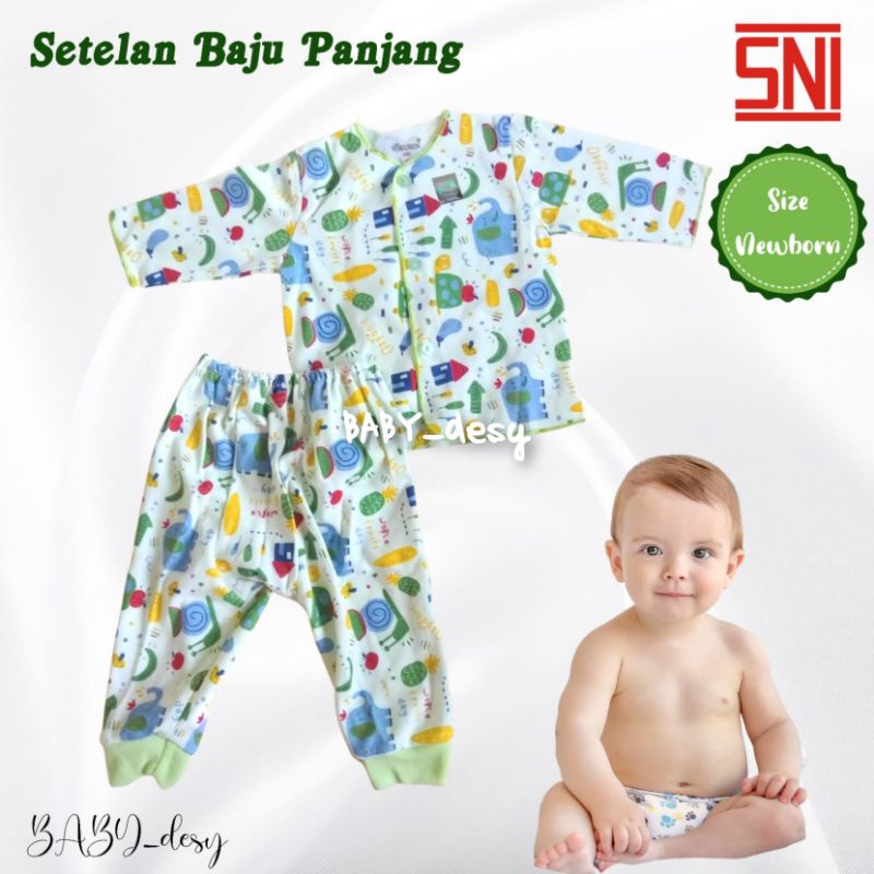 SETELAN BAJU BAYI PANJANG SNI / SIZE NEWBORN (0-3BULAN)