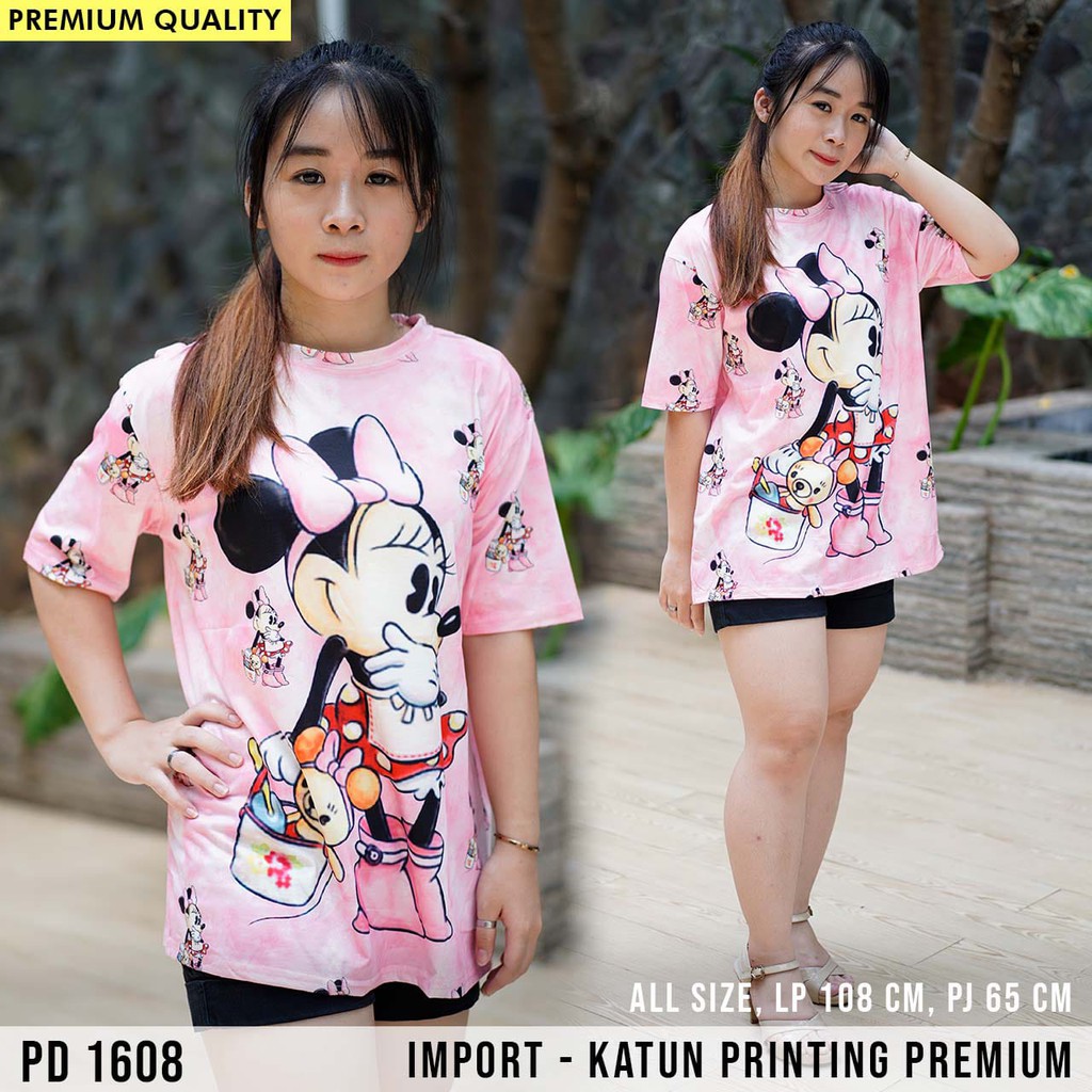 SN Atasan cewek Mickey.Kaos Wanita mickey.PD 1608 Kaos Disney  IMPORT