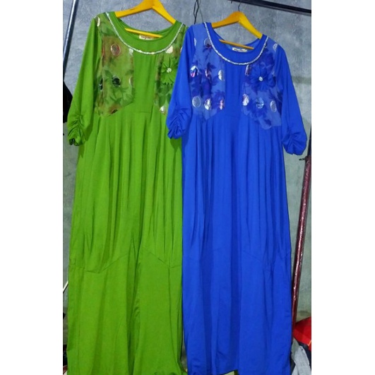 gamis jersey rempel jumbo