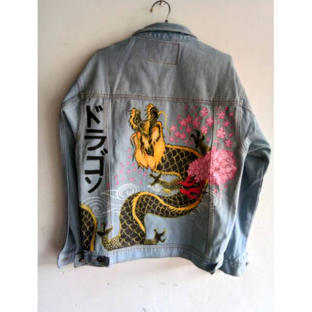 High Quality JAKET LUKIS DRAGON SAKURA SUKAJAN LIMITED EDITION