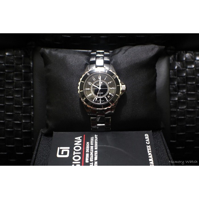 Jam Tangan Giotona Original Black&Silver GT-9000