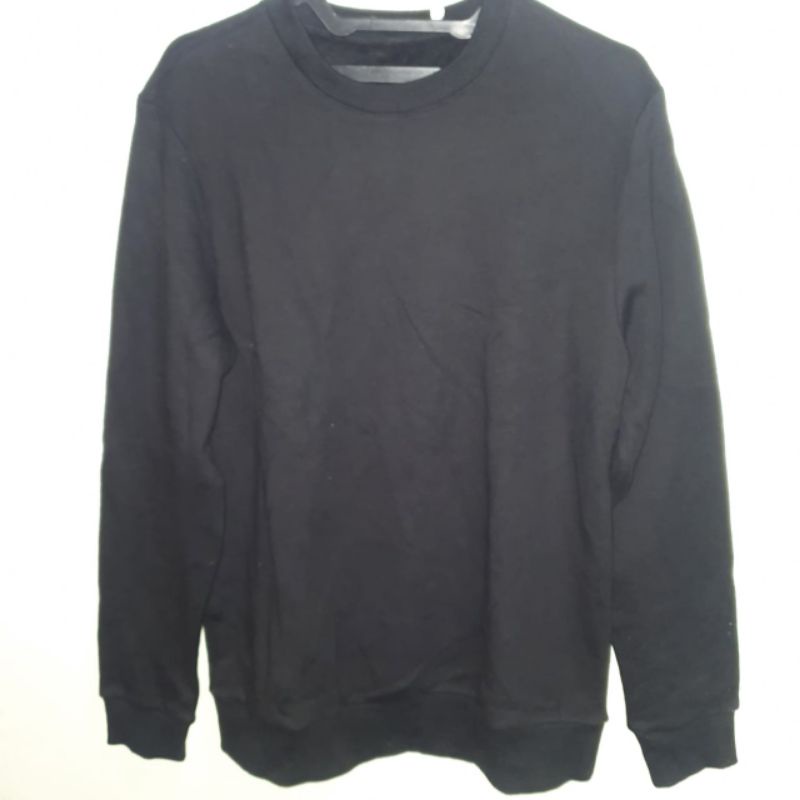 Sweater H M Hitam Polos