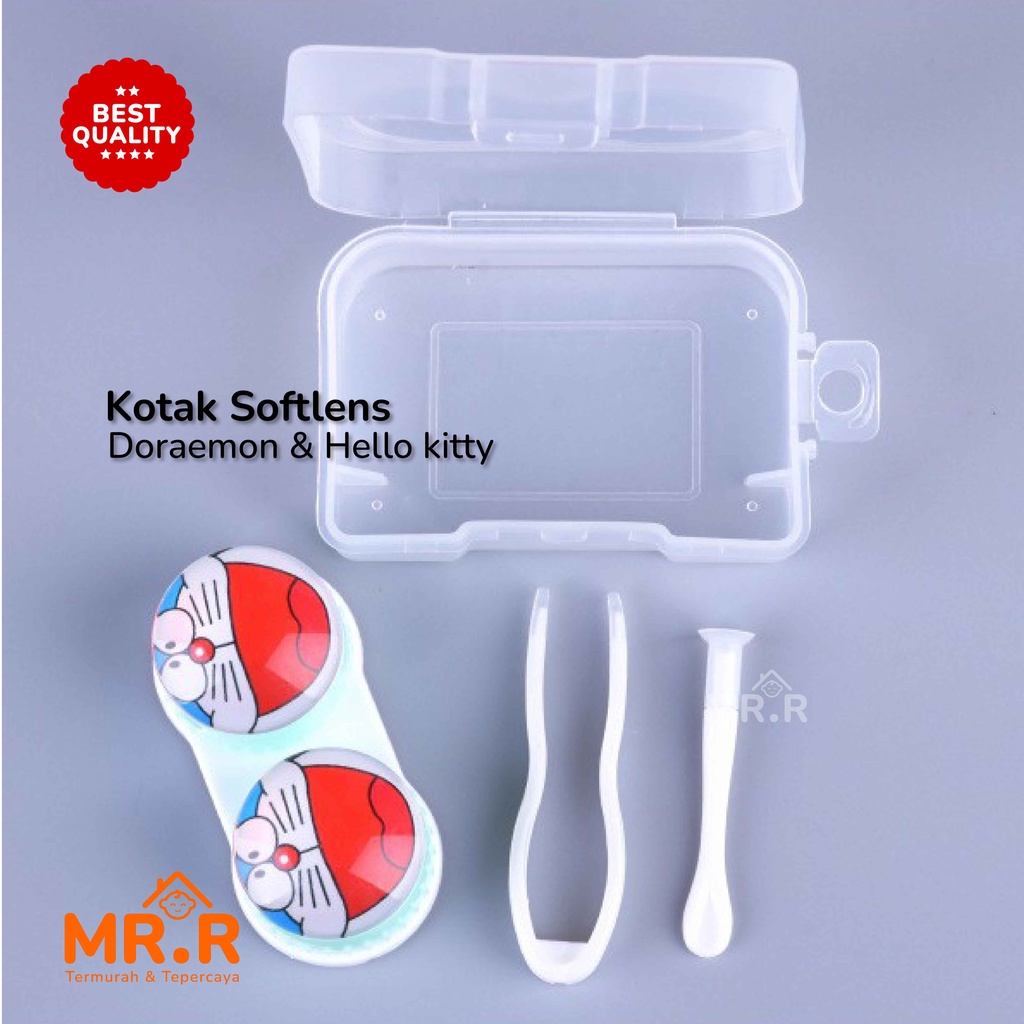 Tempat Soflens Lucu Kontak Lensa Simple Contact Lens Softlens Case 1 Set