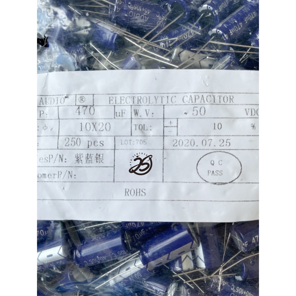 ELCO 470UF 50V (1 BUAH) KAPASITOR CAPACITOR ELCO KAPASITOR ELKO KAPASITOR 470 UF 50 V