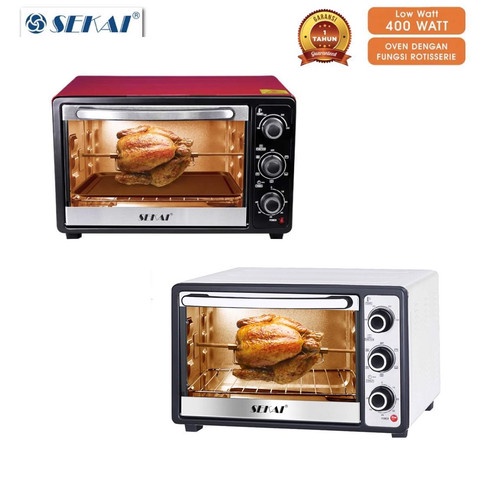 SEKAI Oven Listrik Low Watt Kapasitas 24L UkD / 21L UkL OV 210 Rorisserie Garansi Resmi