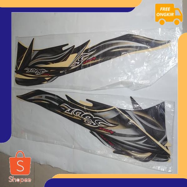 Stiker Bodi & Lis Body & Striping Mio Soul 2009 Hitam Full