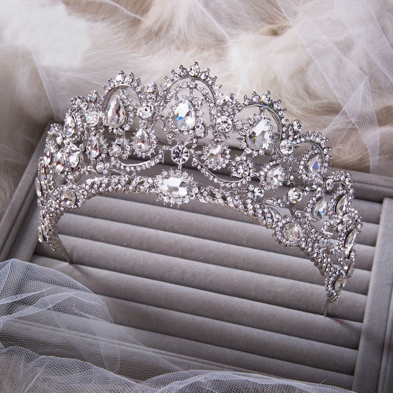 Crystal Wedding Tiara Bridal Crown Jewelry Prom Princess Queen Diadem