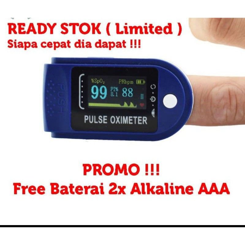 FINGERTIP PULSE OXIMETER / ALAT PENGUKUR KADAR OKSIGEN / DETAK JANTUNG /OXYMETER TERMURAH