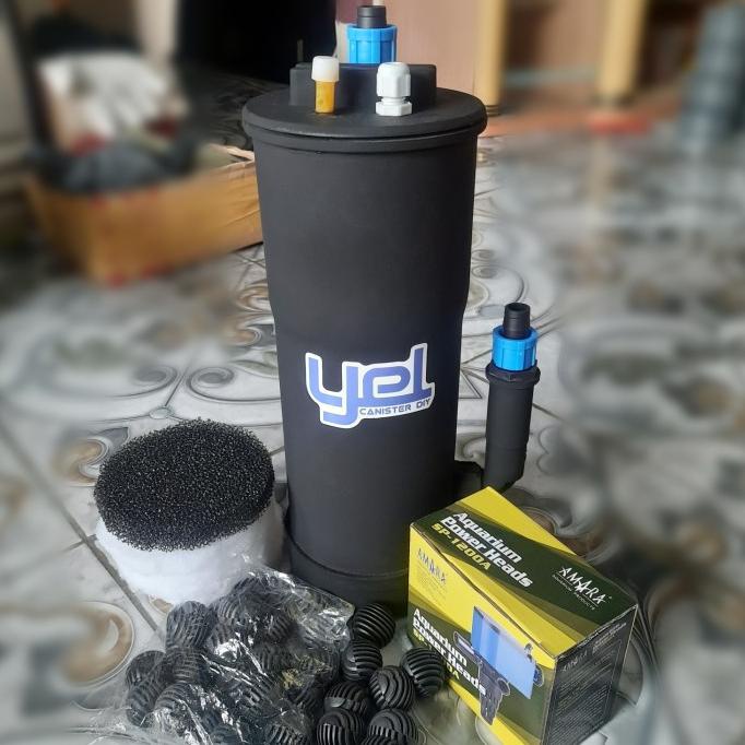 filter mini canister diy + pompa amara sp-1200a + isi media