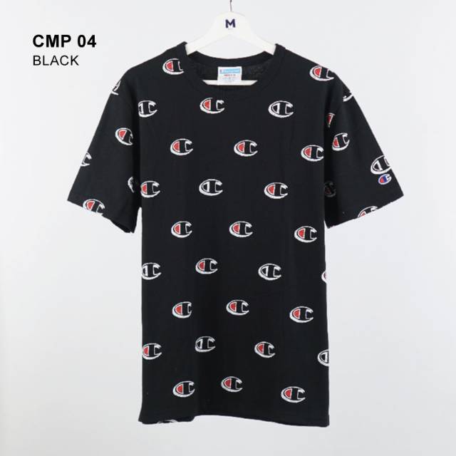 champion shirt with logo all over