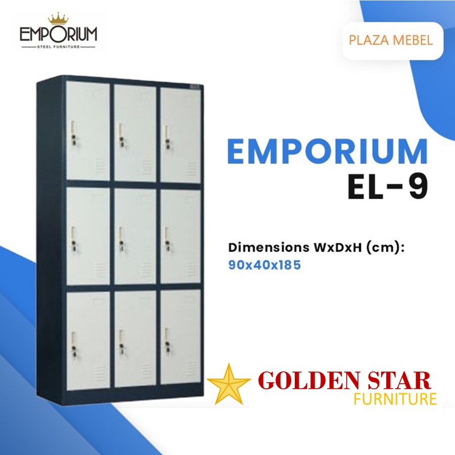 Lemari Loker Locker Cabinet Besi Emporium / informa 9 Pintu Metal