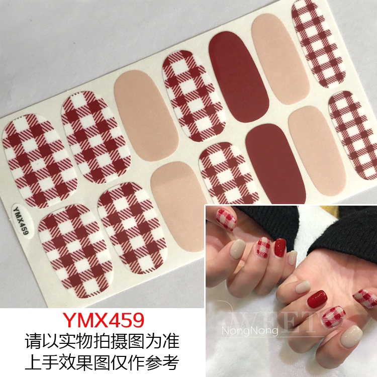 Ymx458-475 Stiker Kuku 3D Bahan Akrilik untuk Nail Art