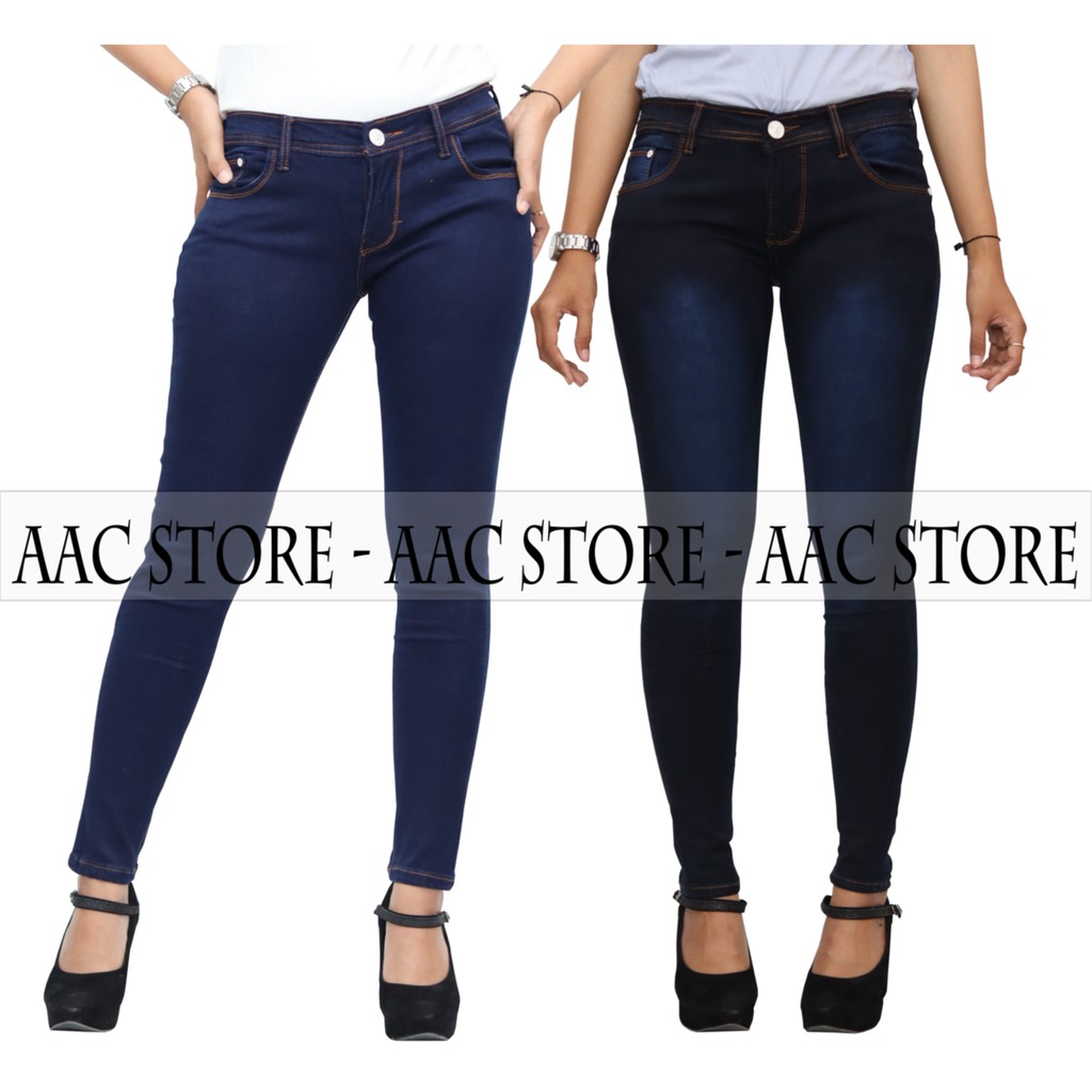 Celana Jeans Skinny Wanita Stretch