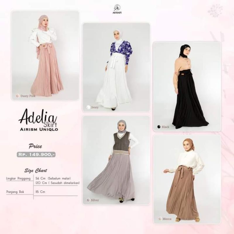Arrafi Rok Bawahan Plisket Premium Skirt Arrafi Terlaris