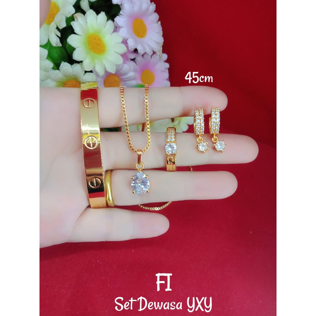 SET DEWASA PERHIASAN XUPING LAPIS MAS