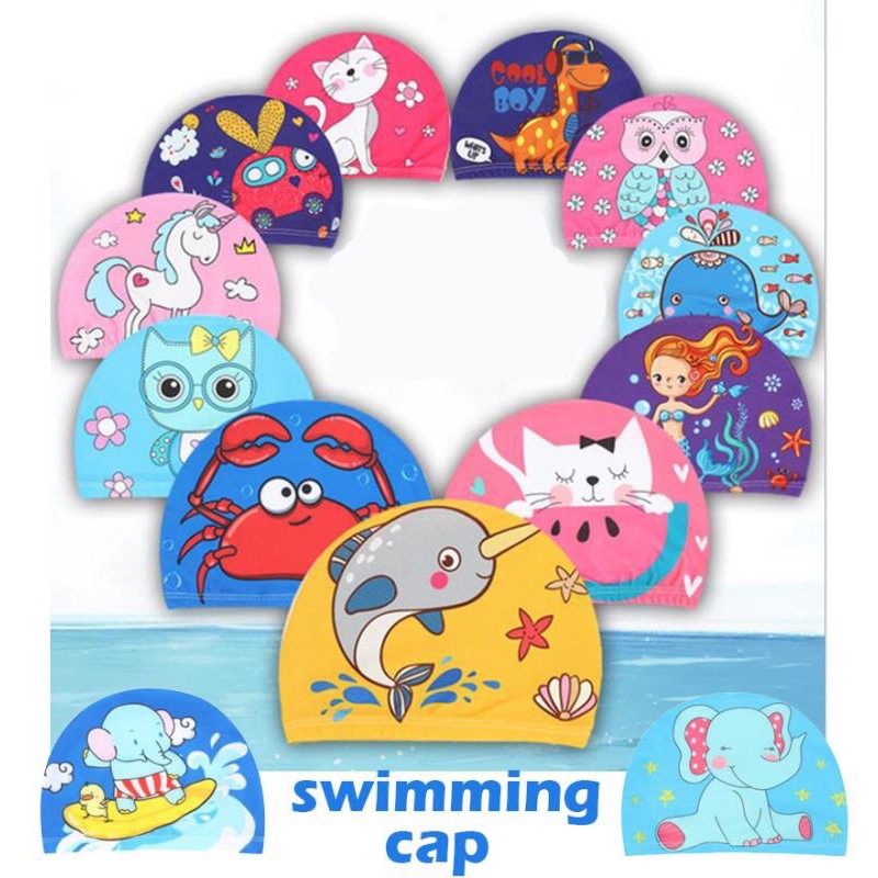 Swimming Cap Anak | Topi Renang Anak Import Lucu