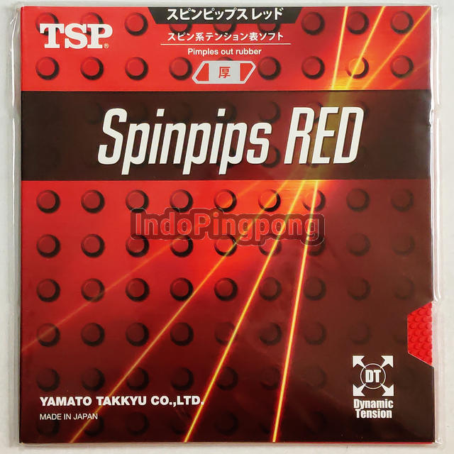 TSP Spinpips Red 1.9 - Short Pips Karet Bintik Serang Pendek